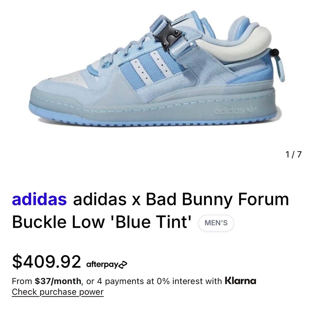 adidas x Bad Bunny Forum Buckle Low ‘Blue Tint’ - Picture 5 of 9